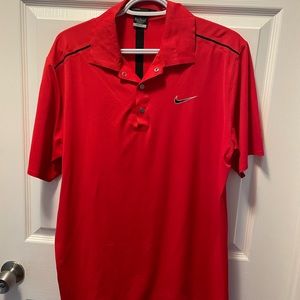 Nike Tiger Woods Sunday red golf shirt dri fit